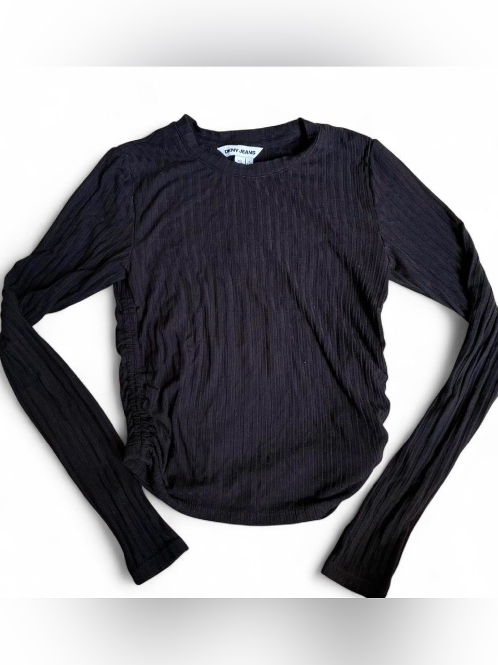 DKNY Ribbed long sleeve top PXS